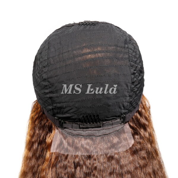 #4/27 Highlight Color Kinky Straight T Part BOB Wig - Image 9